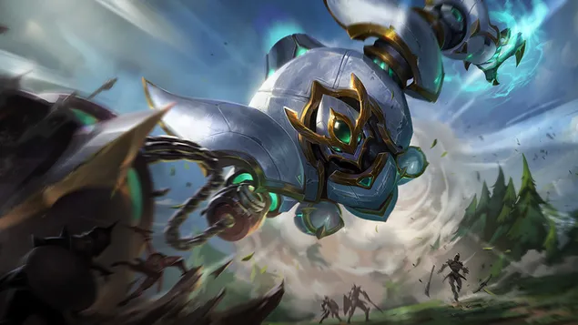 League of Legends (LOL) - Blitzcrank (Lancer Paragon Splash Art) 4K pozadina