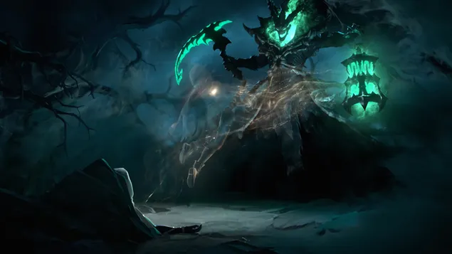 Legendų lyga (LOL): Dark Passage „Thresh“ 4K ekrano užsklanda
