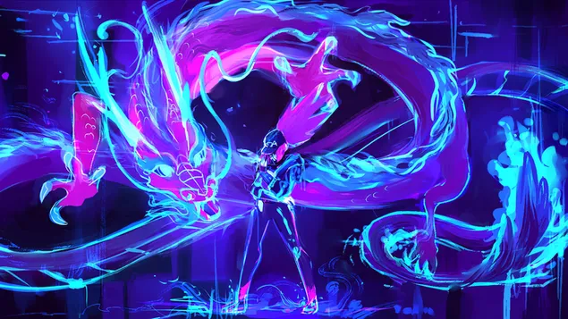 League of Legends (LOL): Dragon Neon Akali K/DA download