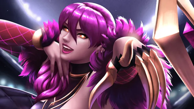 Legendų lyga (LOL): K/DA Evelynn 4K ekrano užsklanda