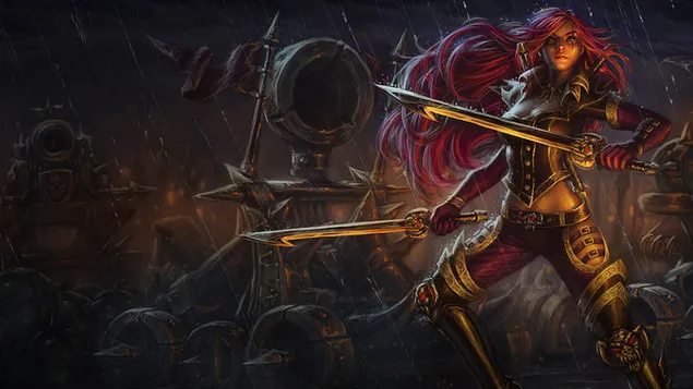 League of Legends [LOL] - Art Splash Command High 'Katarina' کاغذدیواری  4K