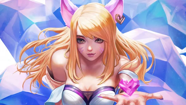League of Legends (LOL): Kawaii K/DA Ahri کاغذدیواری  4K