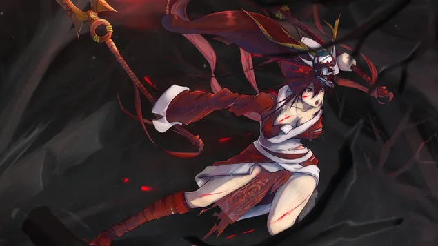 League of Legends (LOL) : Luna de sangre Akali (Anime Fanart)
