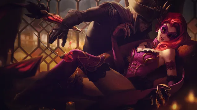 Legendų lyga (LOL): Maskaradas Evelynn 4K ekrano užsklanda