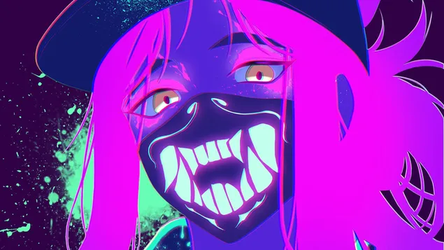 英雄聯盟 [LOL] - Popstar K/DA 阿卡麗（霓虹燈） 4K 壁紙