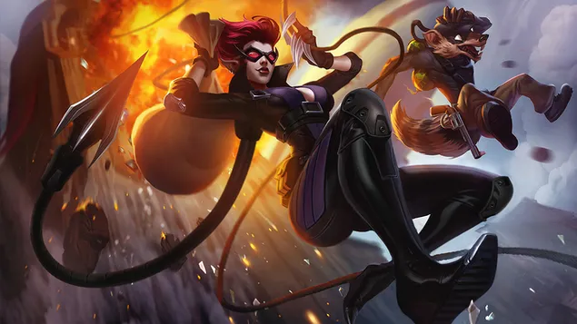 Legendų lyga (LOL): Safecracker Evelynn 4K ekrano užsklanda