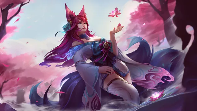 League of Legends [LOL] - Spirit Blossom 'Ahri' [Fantasy FA] 4K wallpaper
