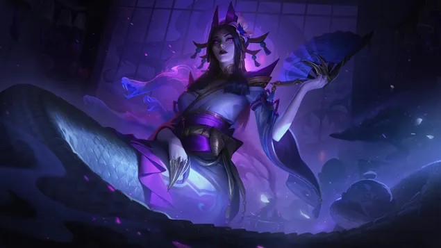 League of Legends (LOL): Spirit Blossom 'Cassiopeia' Splash Art 8K bakgrunn