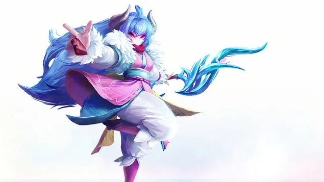 리그 오브 레전드 (LOL) - Spirit Blossom 'Kindred' (애니 FA) 4K 배경화면