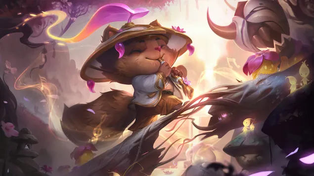 英雄联盟 (LOL) - Spirit Blossom 'Teemo' Prestige Splash Art 8K 壁纸
