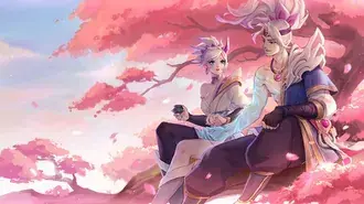 League of Legends (LOL) - Spirit Blossom Yasuo กับ Riven 4K วอลเปเปอร์