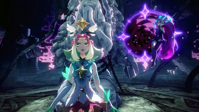 英雄聯盟 (LOL) - 星之守護者“妮可”與佐伊 4K 壁紙