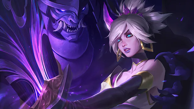 Páipéar balla Conradh na Finscéalta [LOL] : Swordmaster Spirit Blossom 'Riven'4K