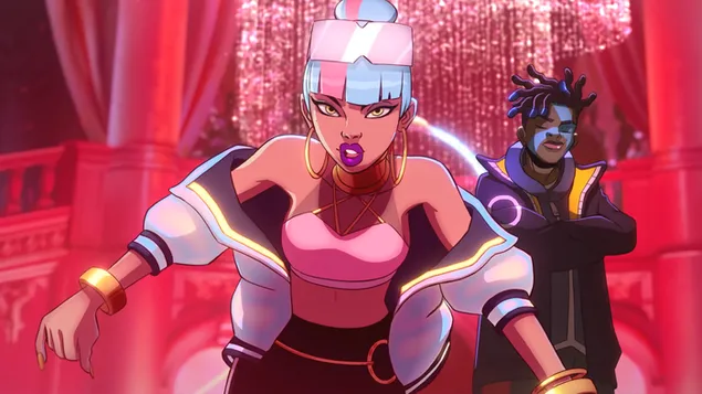 League of Legends (LOL) - True Damage 'Qiyana with Ekko' (Anime FA) 4K baggrundsbillede