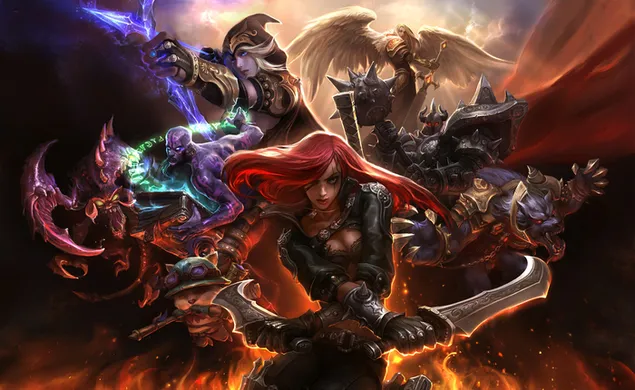 League Of Legends - Monsters vs Warriors 2K wallpaper