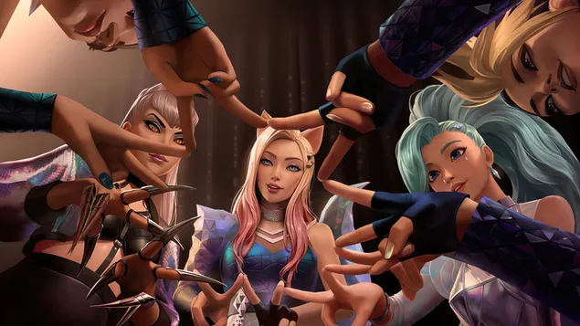 League of Legends: PopStar Girls Gang (All Out) 4K fondo de pantalla