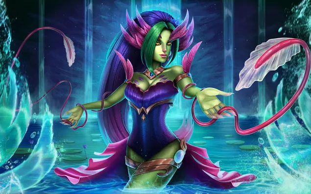League Of Legends - Riviergeest Zyra 2K achtergrond