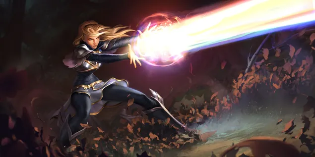 Anime gadis video game League of Legends (Lux - League Of Legends) 2K wallpaper