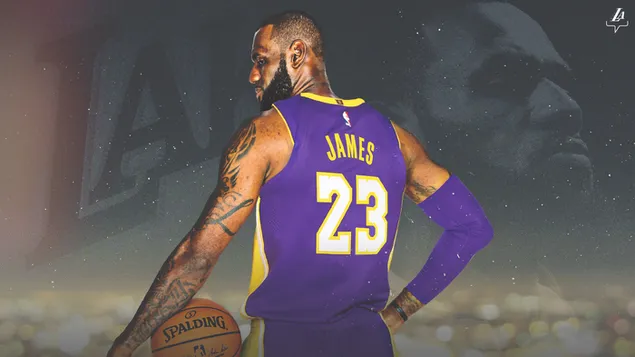 Lebron James im Trikot mit der Nummer 23 herunterladen