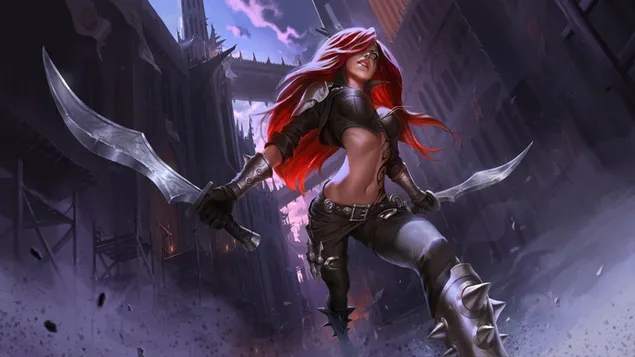 Llegendes de Runeterra Katarina pelirroja HD fons de pantalla