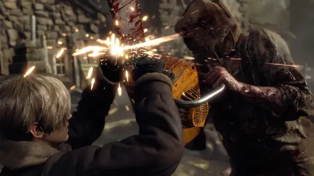 resident evil 4 versiyonundan leon vs chainsaw adam indir