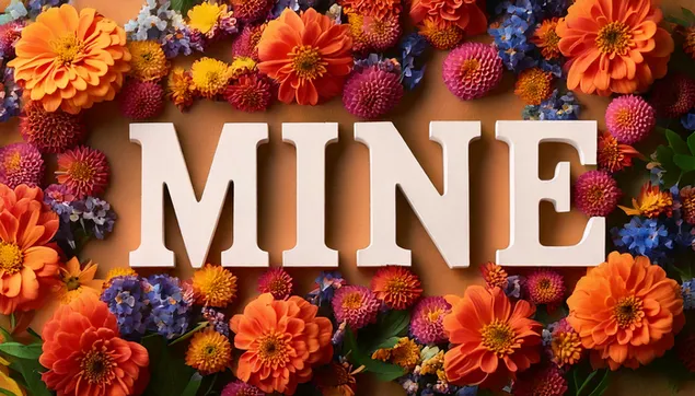 꽃으로 둘러싸인 편지 2K 배경화면