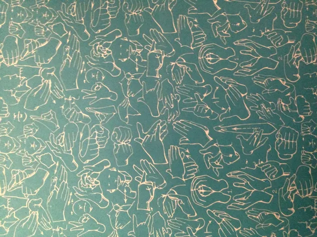 bokstaver i alfabetet pa tegnsprak pa gronn bakgrunn nedlasting