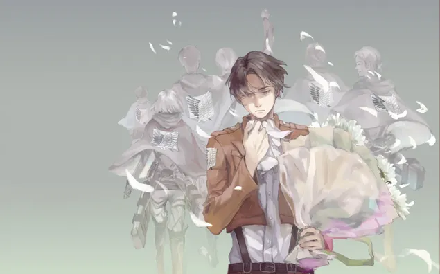 Levi missing his love who was killed by Taitan HD wallpaper