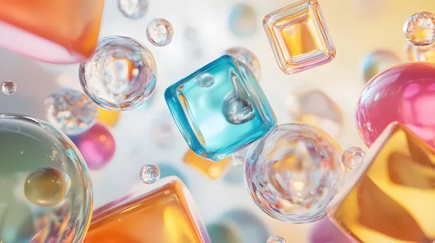 levitejosas stikla lodes un kubi sirreala harmonija lejupieladet