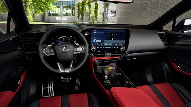 Lexus NX F Sport SUV 2022 interieurdesign 4K achtergrond
