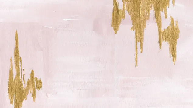 Disseny de pintura rosa clar i daurat proper al blanc 2K fons de pantalla