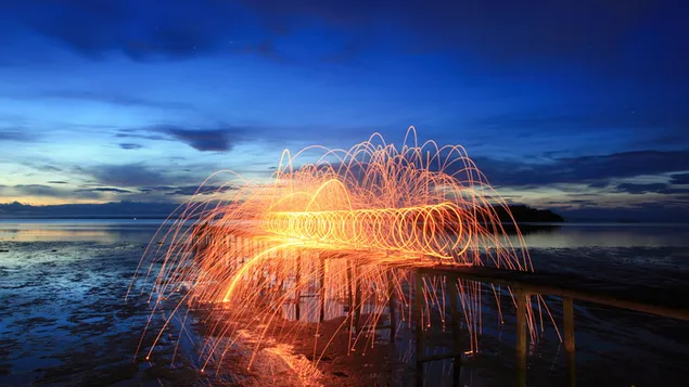 Hình nền Pháo hoa sấm sét 4K