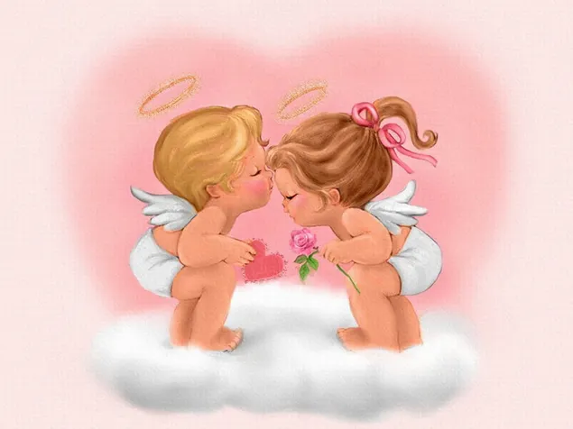 Engeltjes op Valentijnsdag