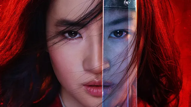 Liu Yifei comme Mulan 4K fond d'écran