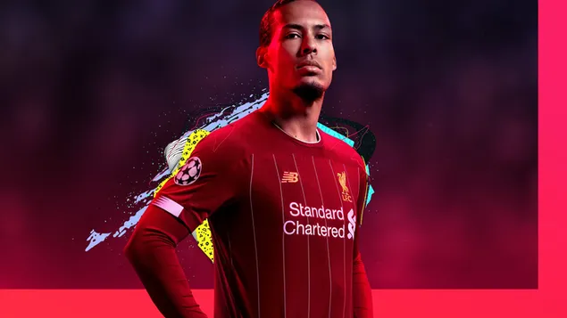 El defensa del Liverpool Virgil van Dijk posa 4K fons de pantalla