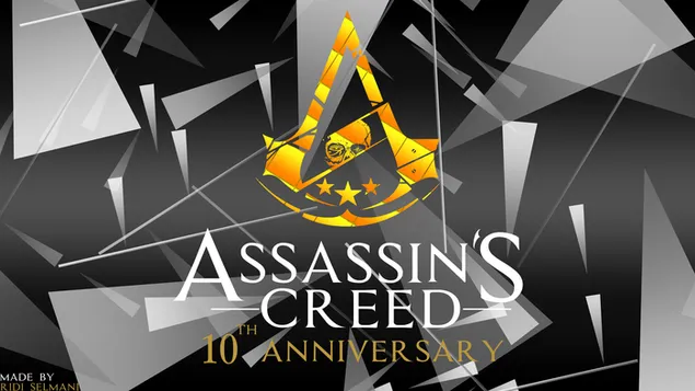 Logo - Assasin's Creed 10de herdenking 4K muurpapier
