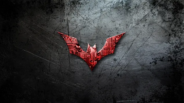 Logo Batman dengan latar belakang metalik grunge unduhan