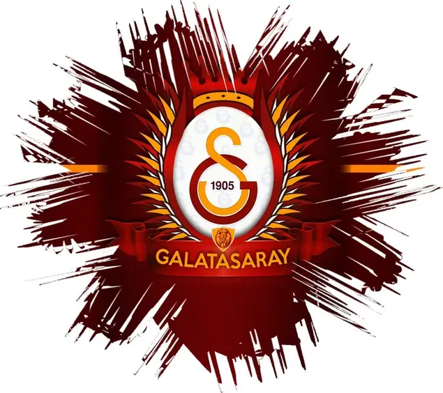 Diseño de logotipo de Galatasaray, uno de los equipos de la superliga turca, creado con líneas. descargar