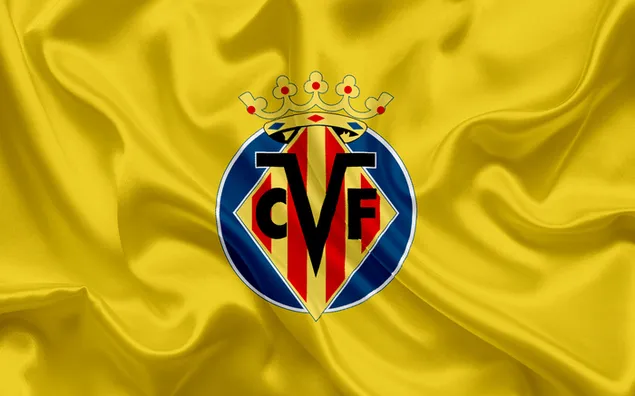 Logotip nogometnega kluba Villarreal, enega od moštev španske La lige 2K ozadje