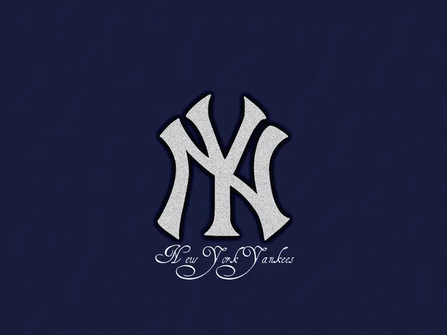 Logotipo azul y plateado de los Yankees de Nueva York descargar