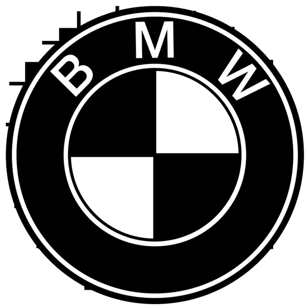 Logotipo de bmw en blanco y negro. descargar