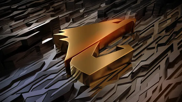 Logotipo dorado de AORUS descargar