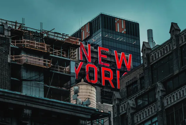 Logotipo resplandeciente de Nueva York