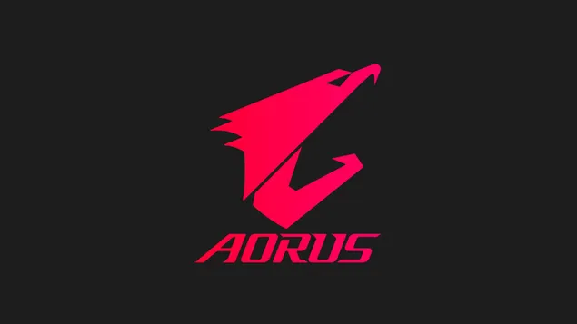 Logotipo rojo de gigabyte aorus