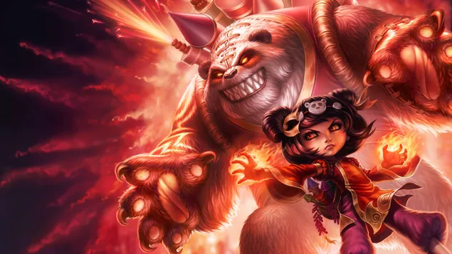 lol anime meisie annie en monster aflaai