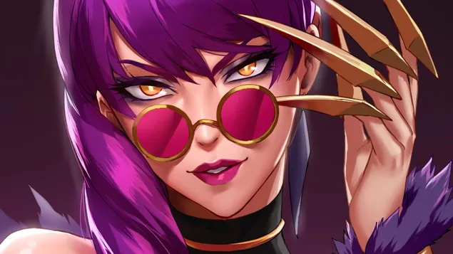 (LOL) Legendų lyga – K/DA Evelynn 4K ekrano užsklanda