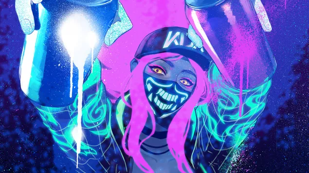 (LOL) League of Legends - Neón K/DA Akali descargar