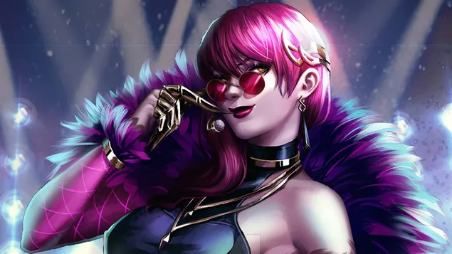 (LOL) Legendų lyga: popžvaigždė Evelynn 4K ekrano užsklanda