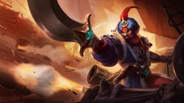 (LOL) League of Legends - Sultan Gangplank 4K achtergrond