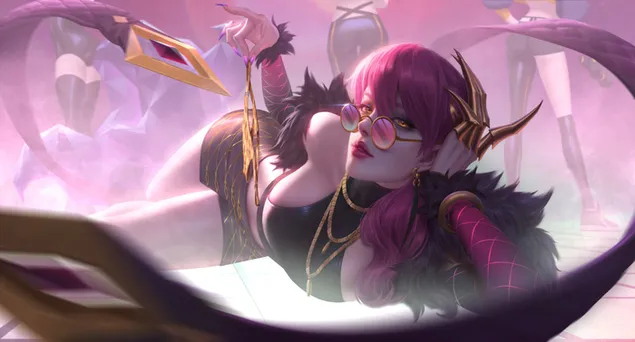LOL video game fictional anime girl character Evelynn HD wallpaper